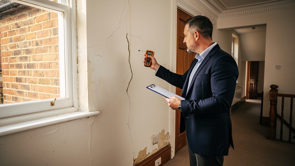 RICS accredited surveyor conducting a professional building inspection in a Hounslow property
